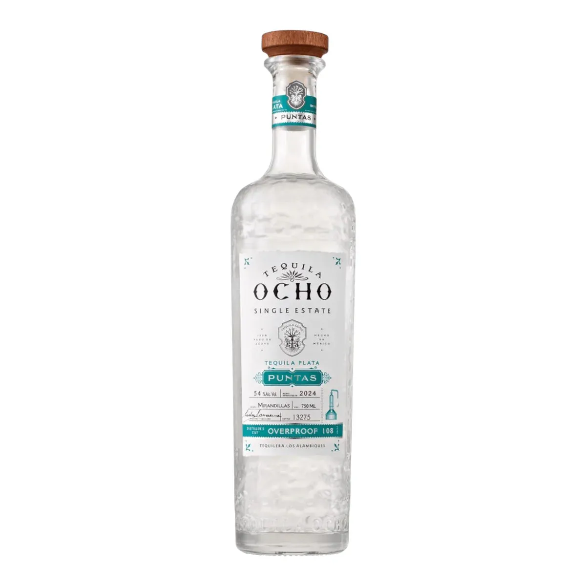 2024 Tequila Ocho Plata Puntas Single Estate Blanco Tequila 750ml