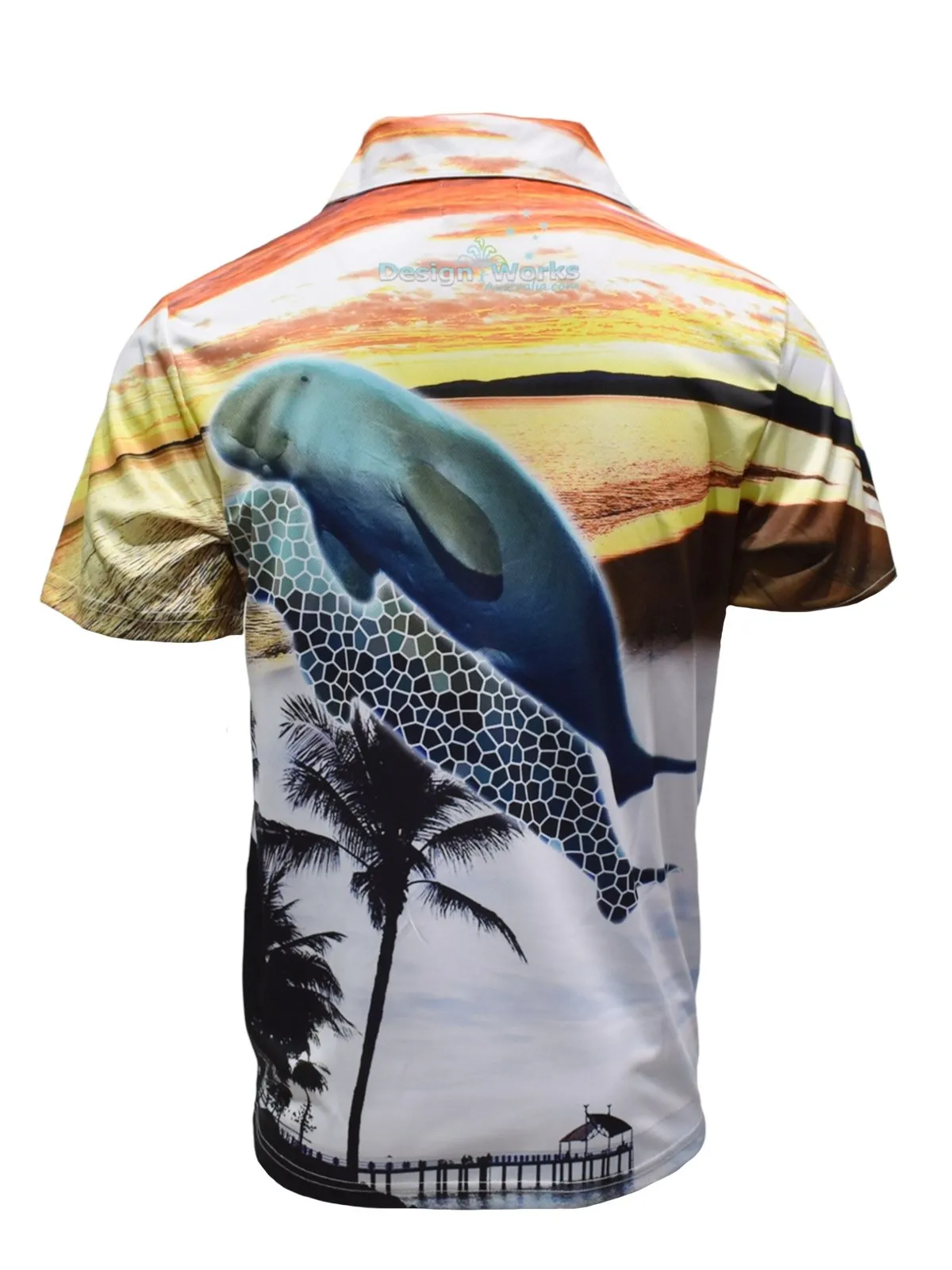 Adult Short Sleeve Tropical Shirts - Big Turtle
