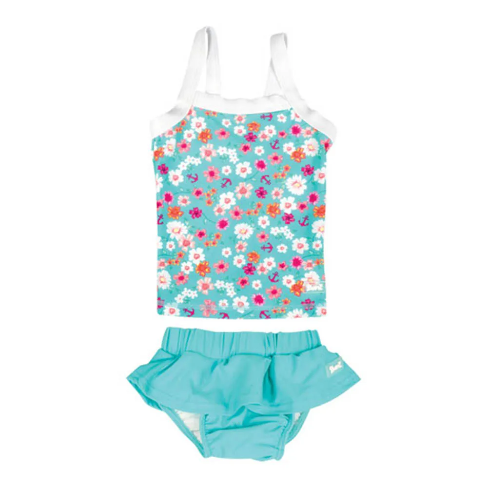 Baby Banz Tankini Two-Piece Girls Swimsuit - Floral (18 Months, 12kg)