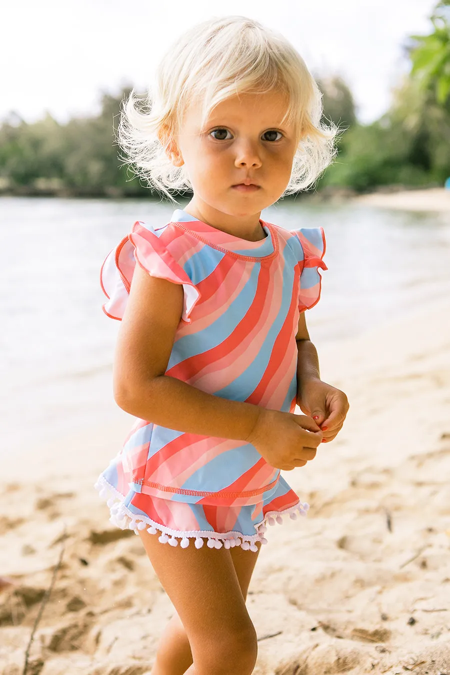 Baby Swim Feather 4 Arrow Seashell Set - Reef