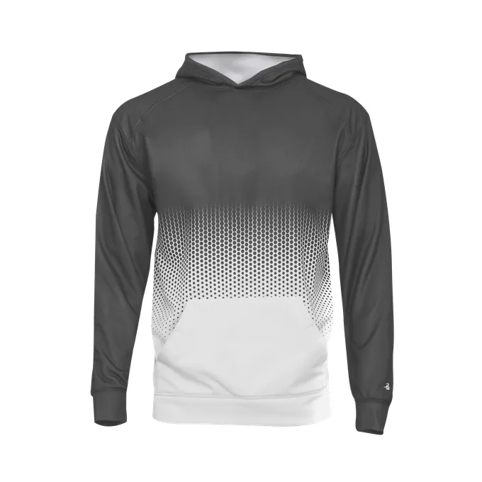 Badger Youth Hex 2.0 Perf. Fleece Hoodie