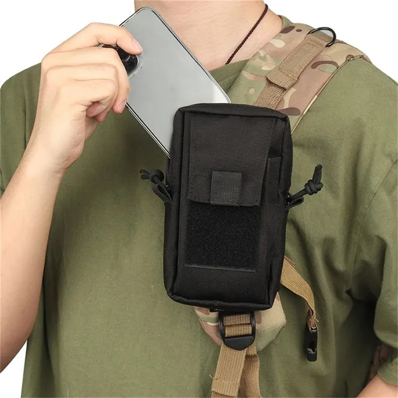 Bag Belt Waist Fanny Pack, Multifunctional Mobile Phone Pouch Holder Case, Camping Hunting First Aid Gear Purse