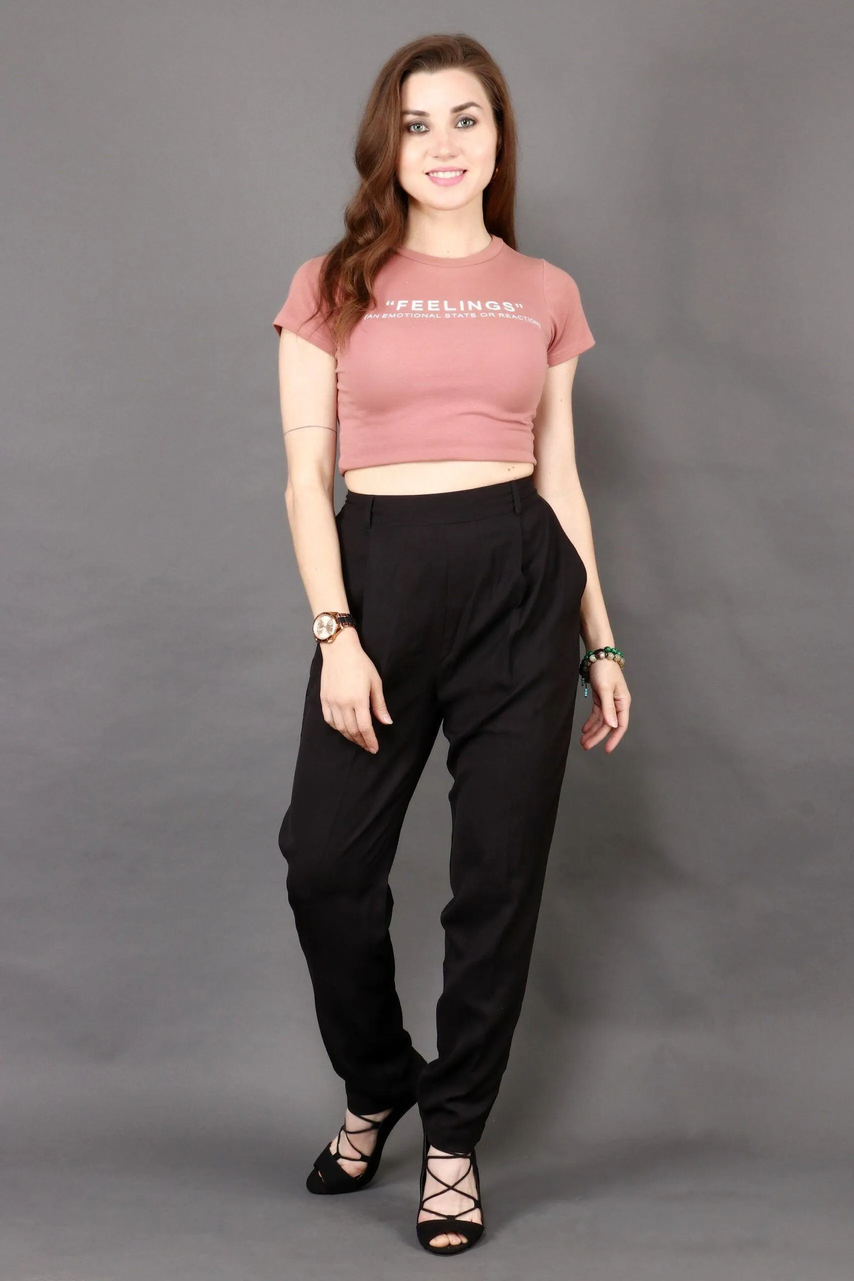 Black Solid Formal Trousers