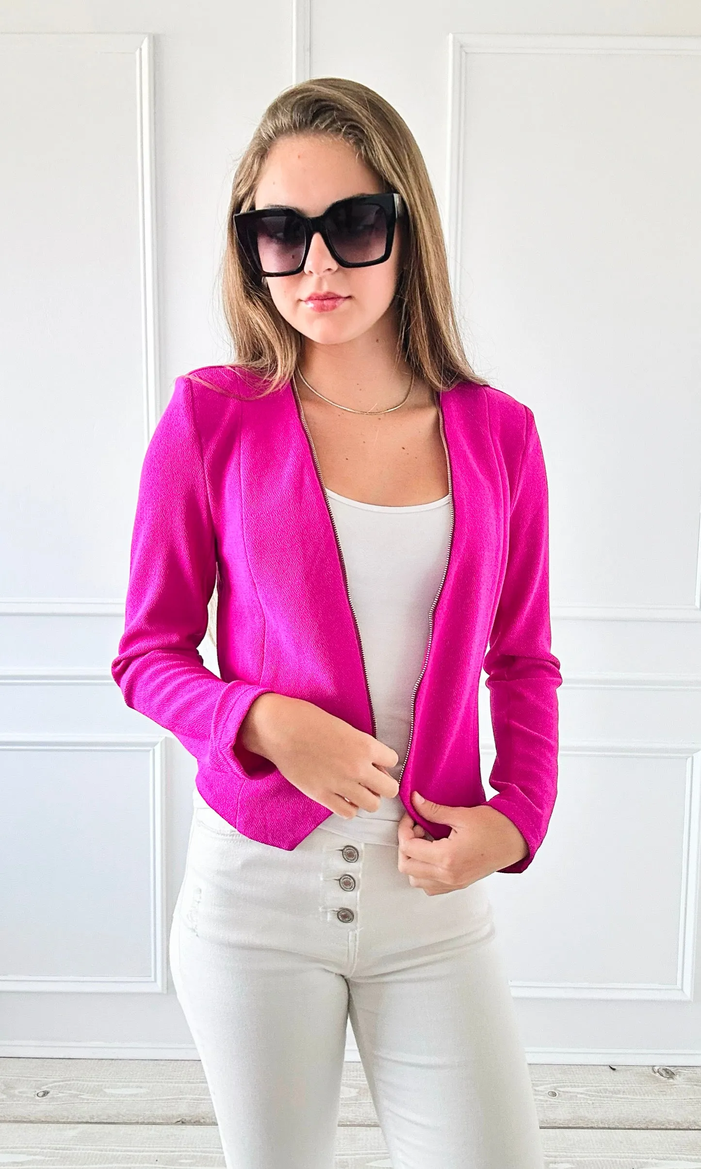 Bold Moves Zip Blazer