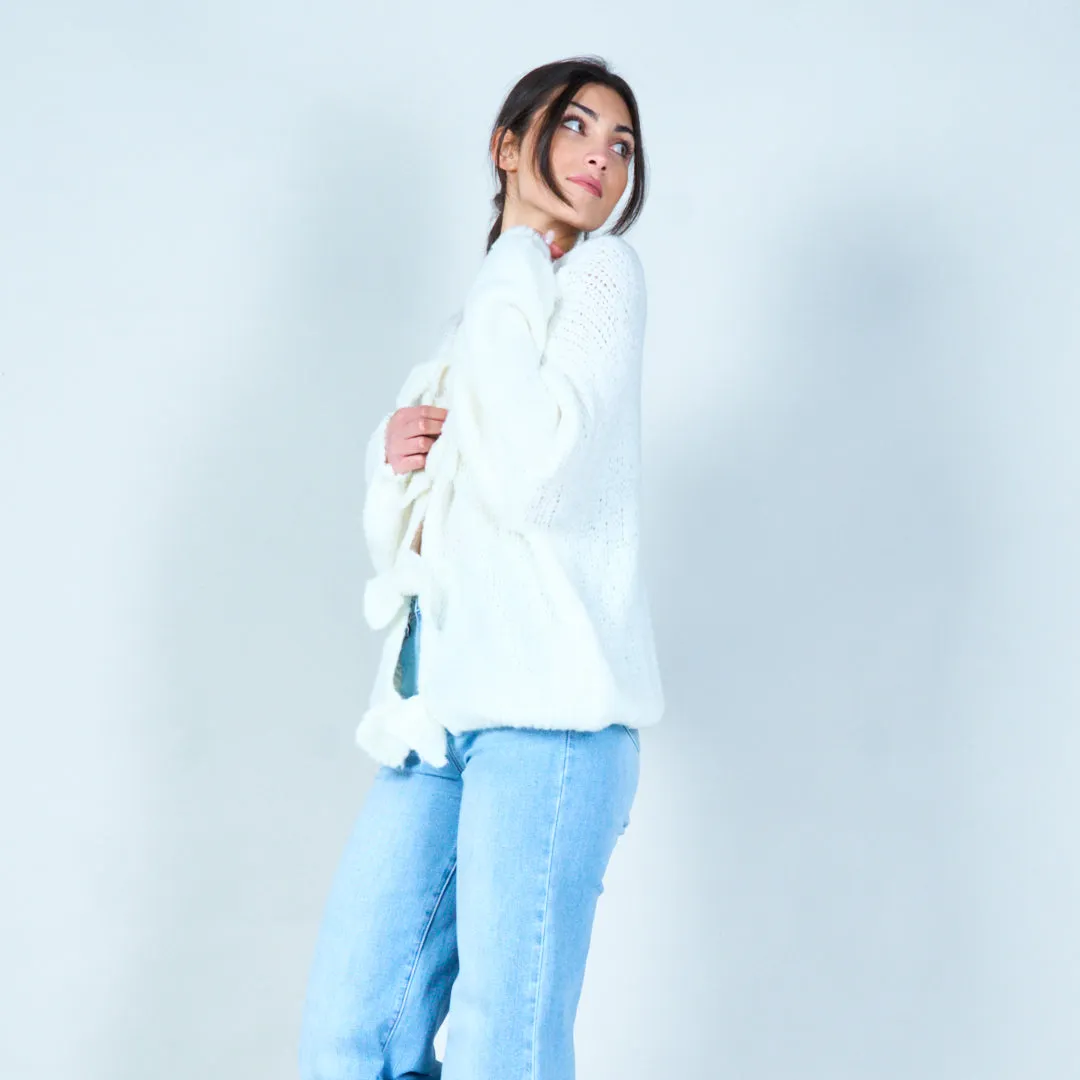 Bow-front knitted cardigan wholesale