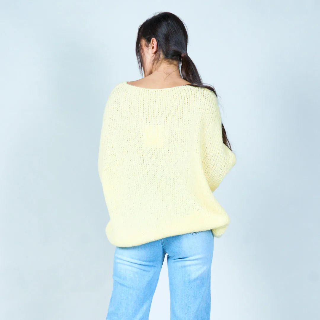 Bow-front knitted cardigan wholesale