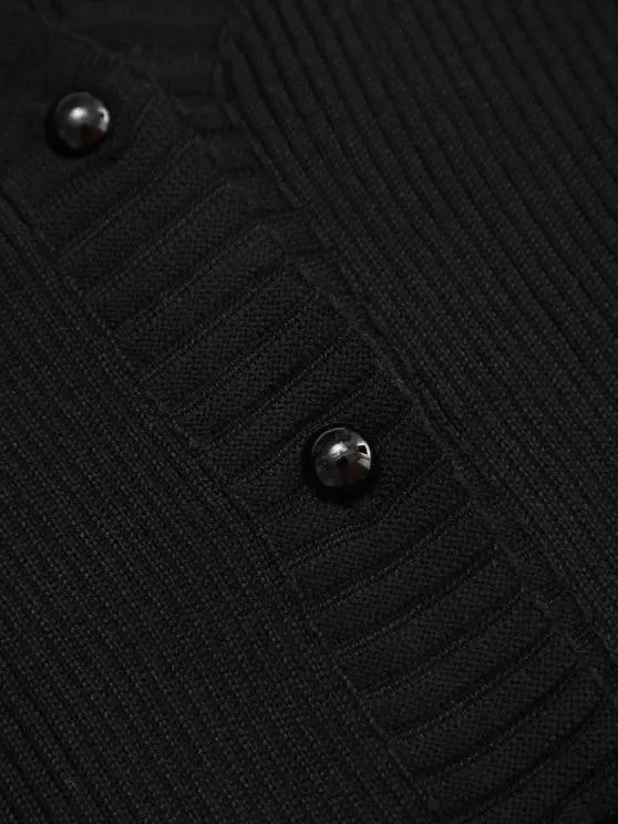 Button Up Scalloped Lace Trim Cardigan