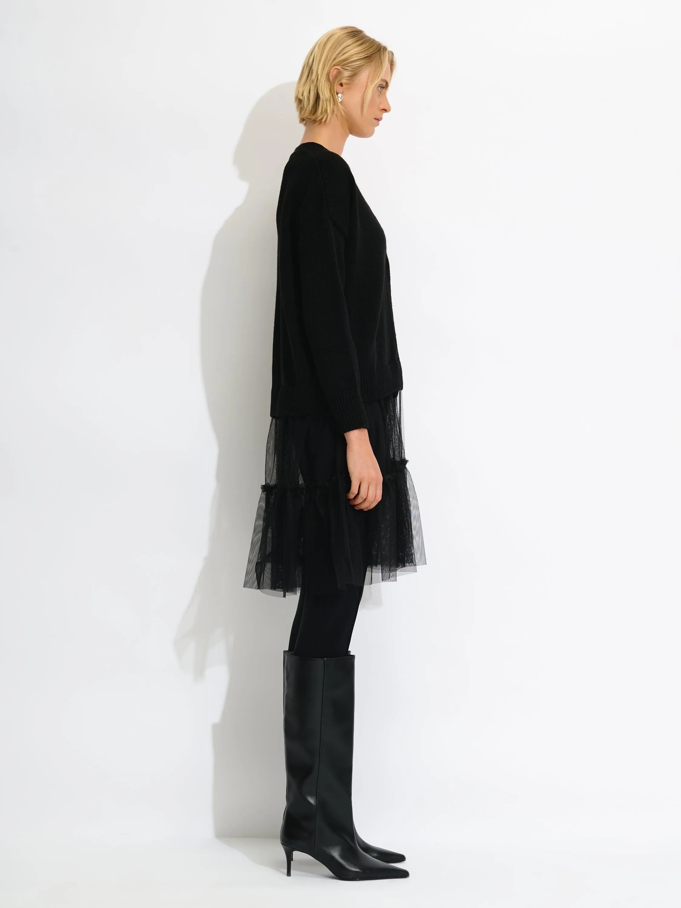 Cardigan with Tulle Skirt
