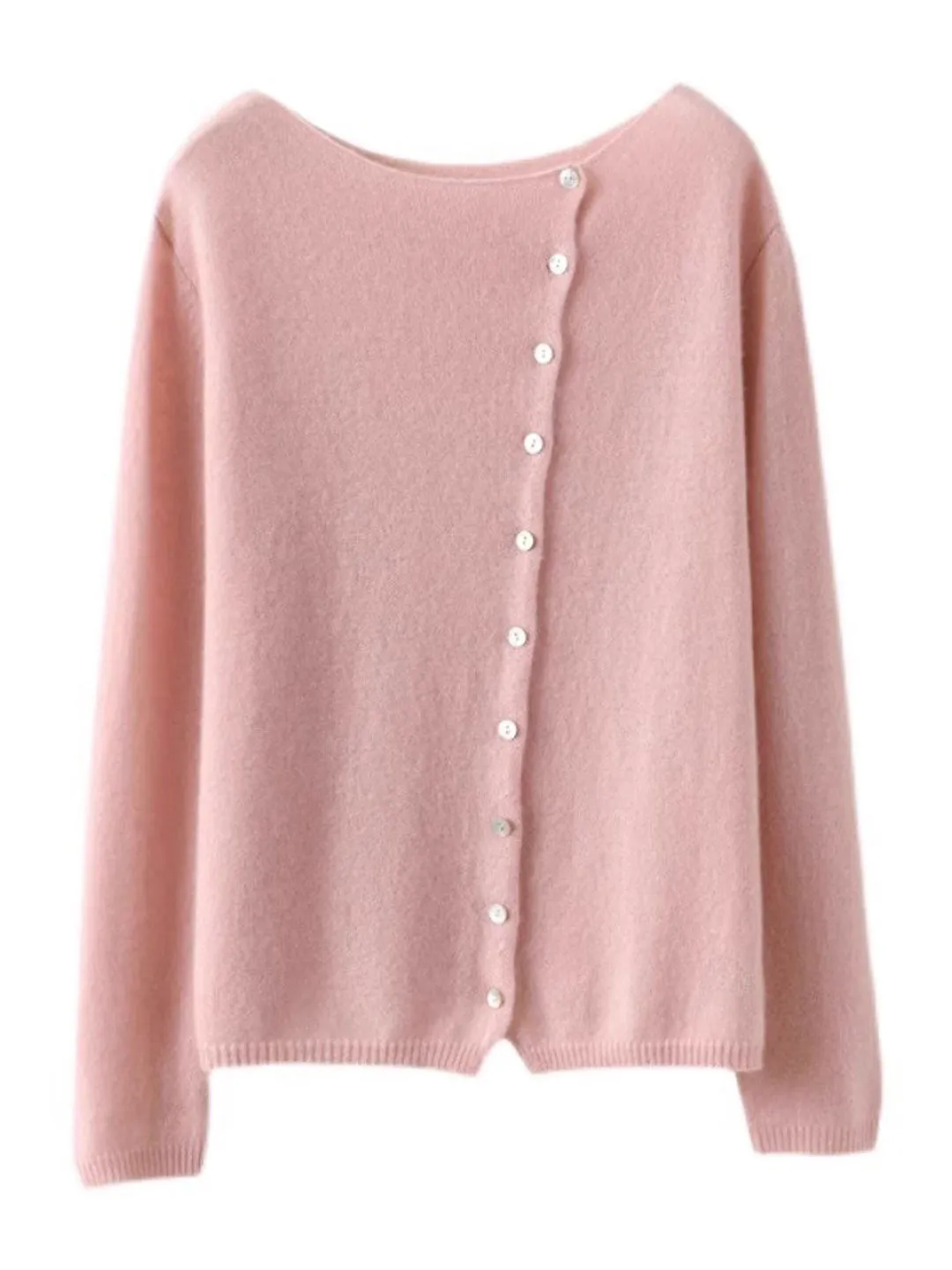 Classic Buttons Down Crew Neck Knitted Cardigan