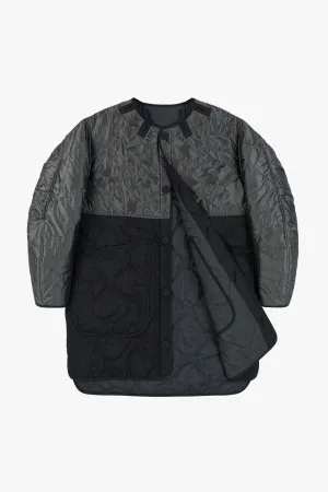 Colourblock Quilt Jacket - Anthracite / Slate