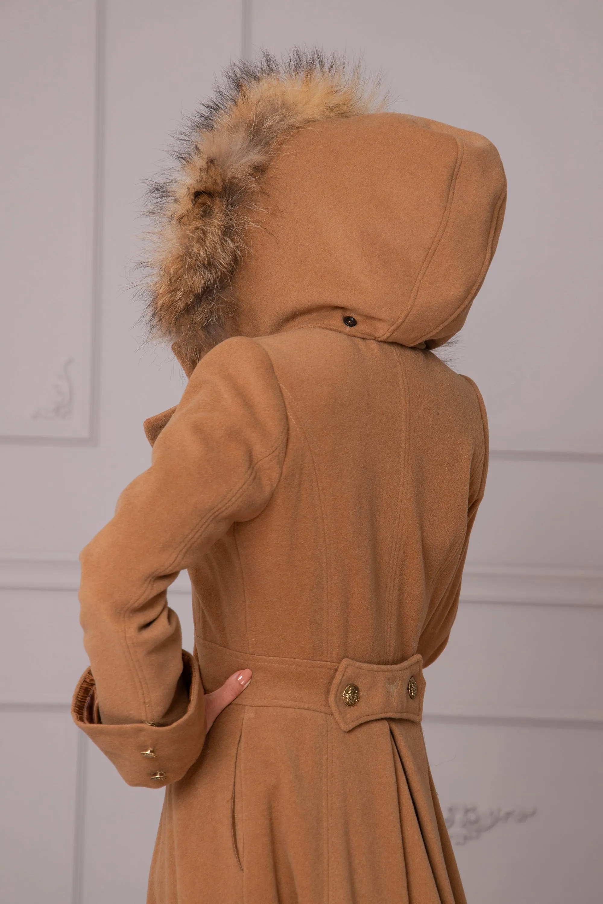 Custom Genuine Fur Hood for Astraea Coat