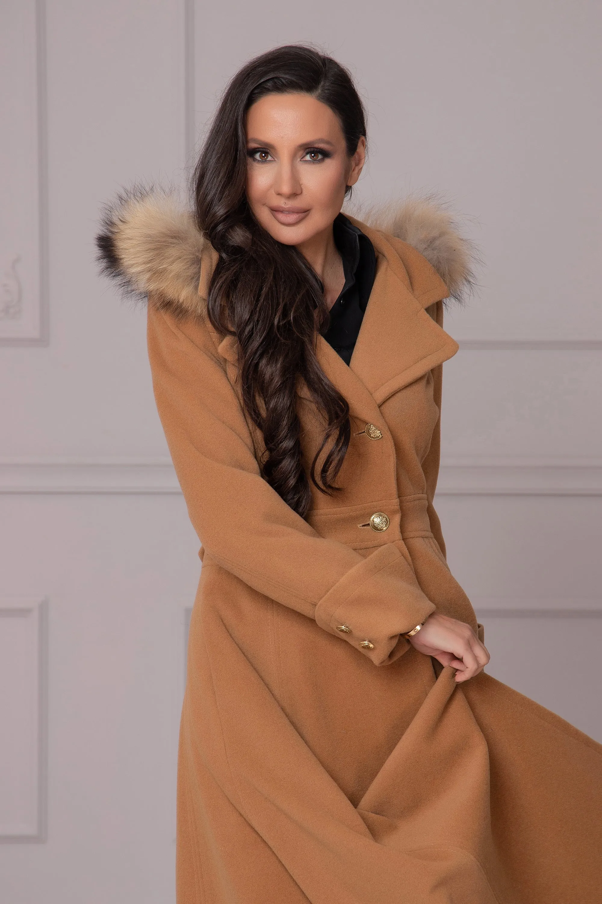 Custom Genuine Fur Hood for Astraea Coat