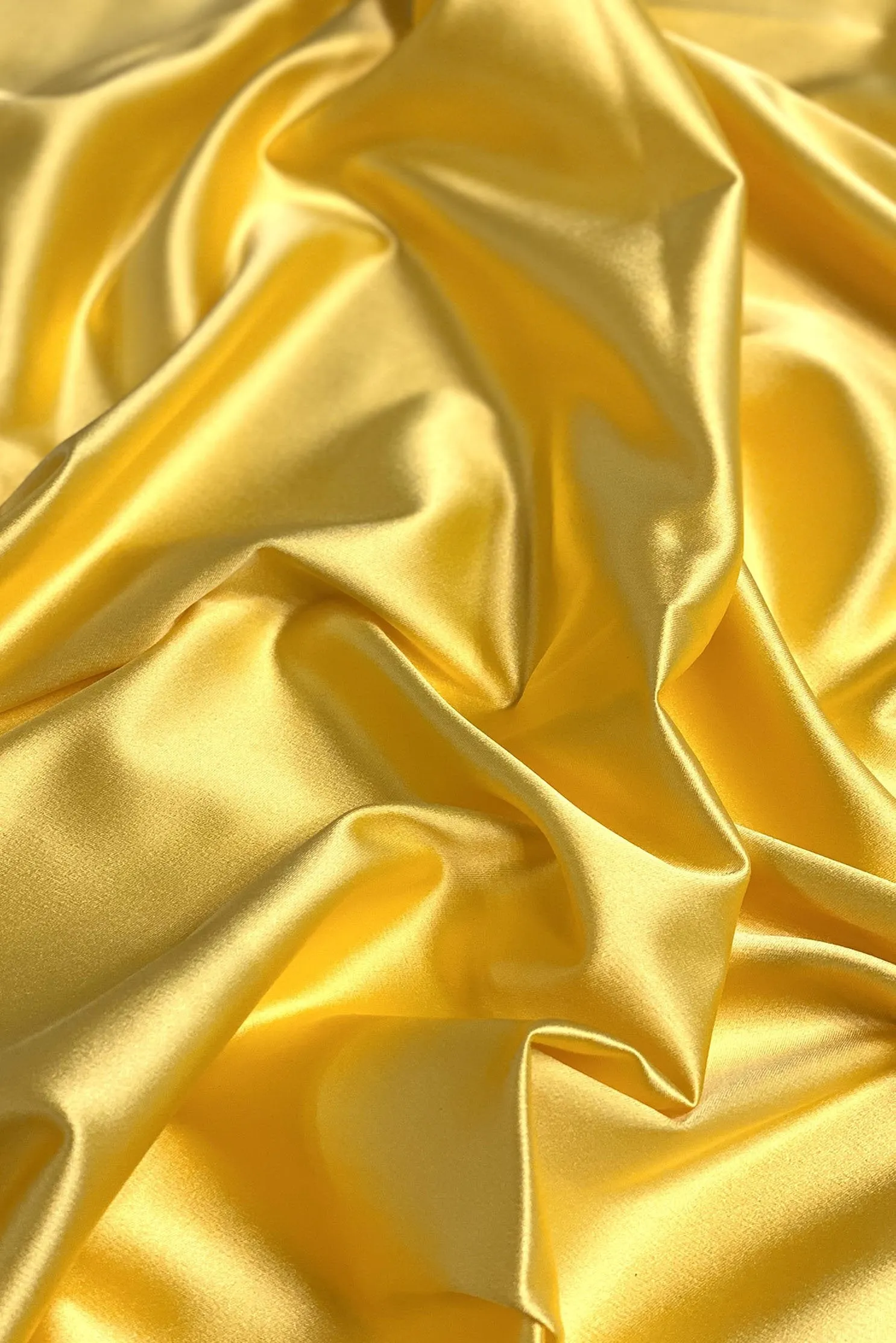 Dandelion Italian Stretch Satin Fabric
