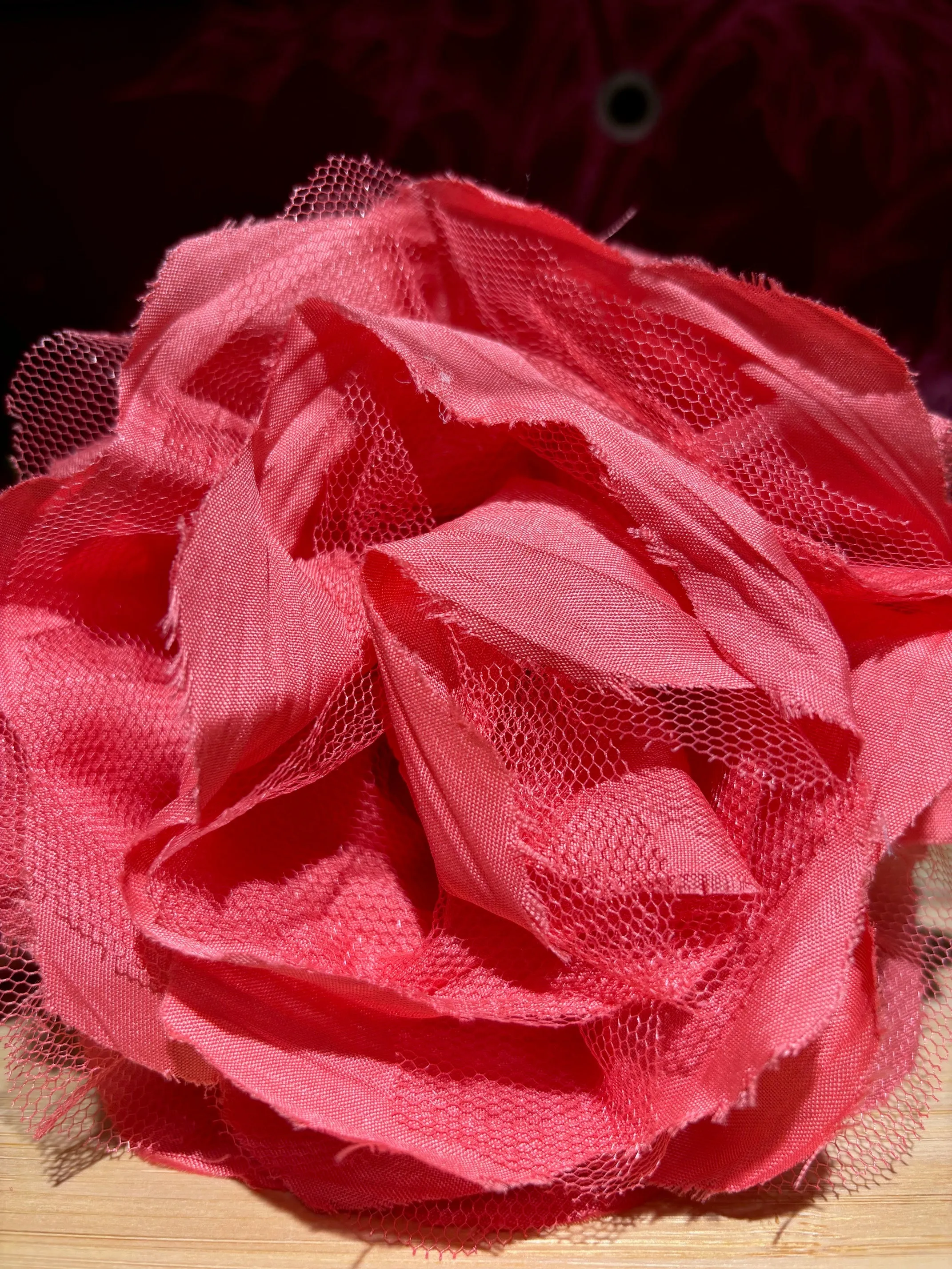 Fabric Flower Brooch