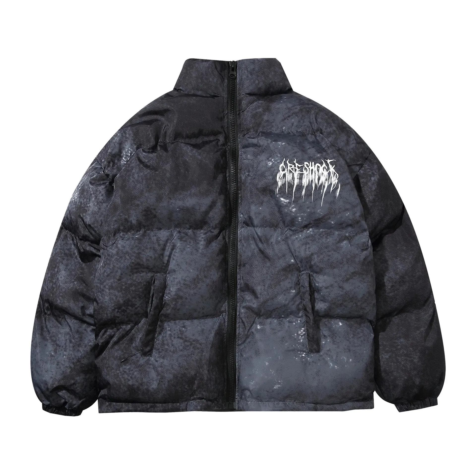 Fashion Winter Down Padded Jacket Men Women Cartoon Bear Print Parka Hip Hop Streetwear Winter Thick Warm Jackets Coats Clothes