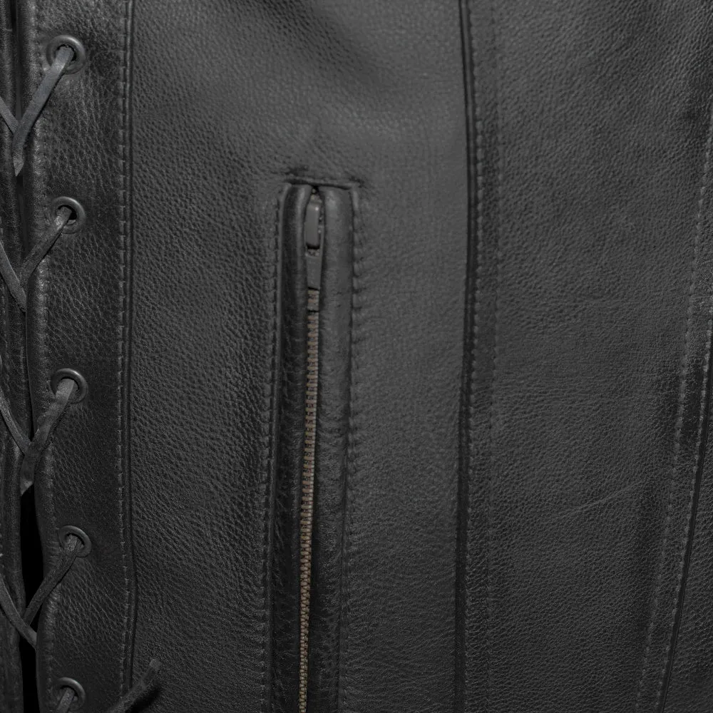 Gambler Men's Motorcycle Leather Vest - Extreme Biker Leather