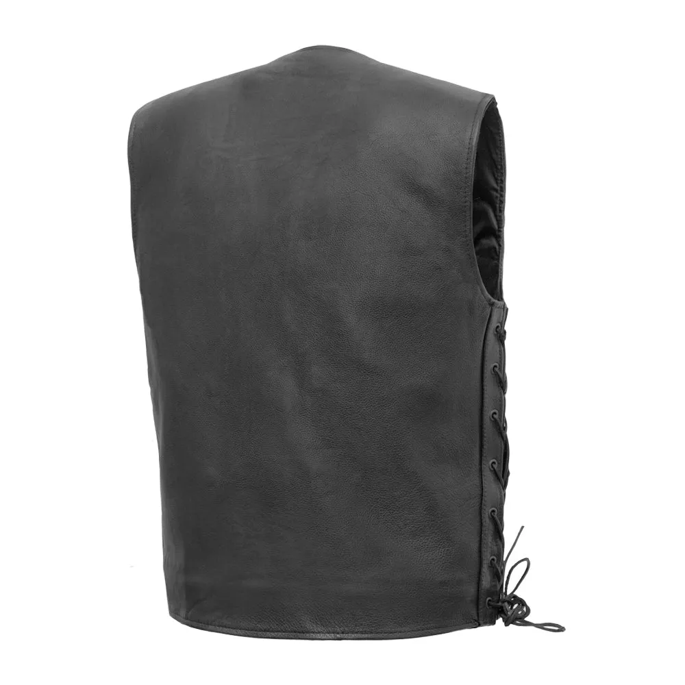 Gambler Men's Motorcycle Leather Vest - Extreme Biker Leather