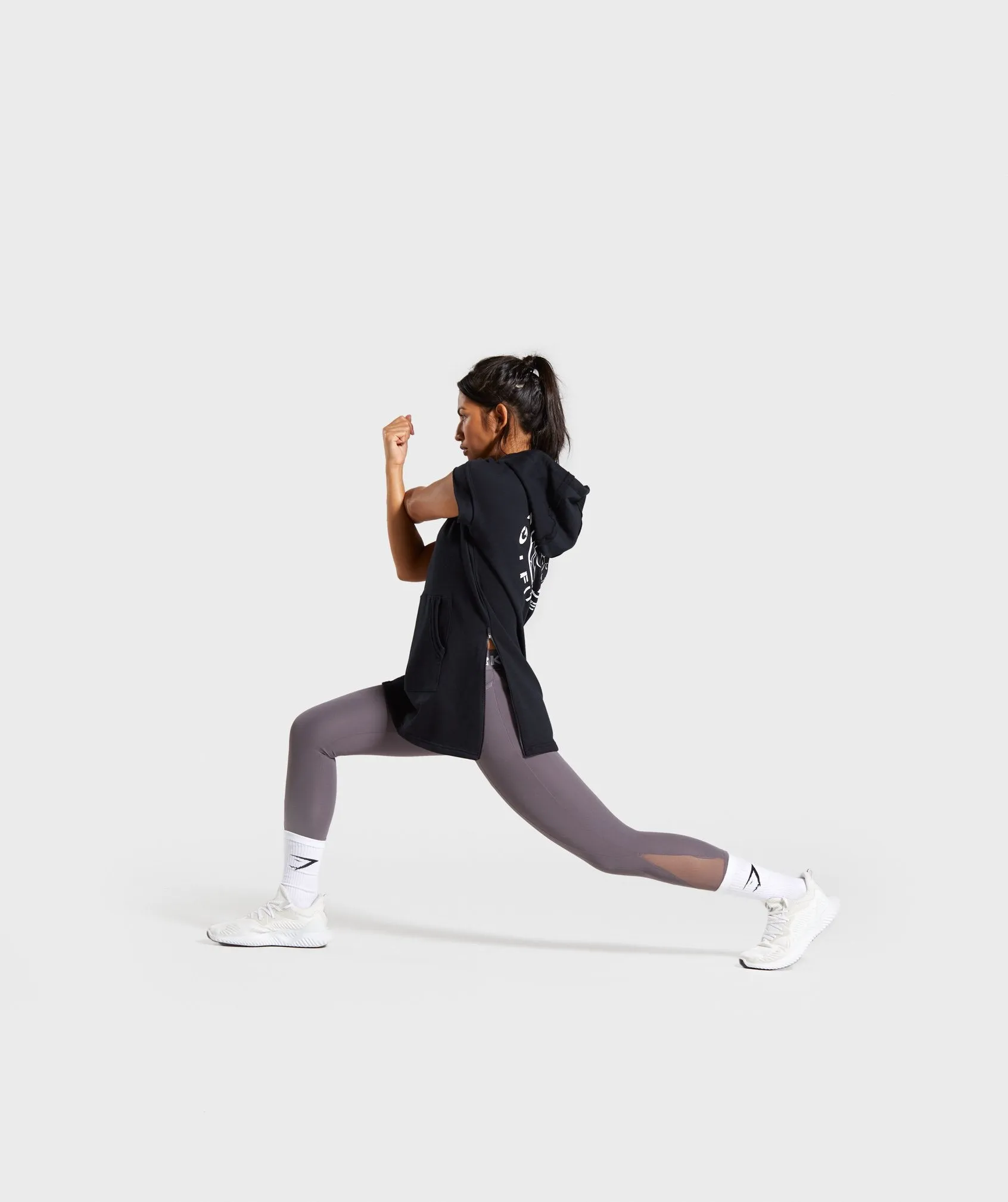 Gymshark Legacy Fitness Longline Hoodie - Black