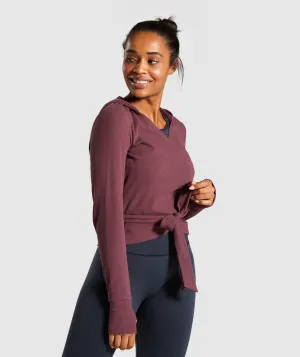 Gymshark Studio Recovery Hoodie - Berry Red