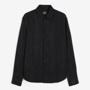 H&M Regular Fit Jacquard-weave shirt, black