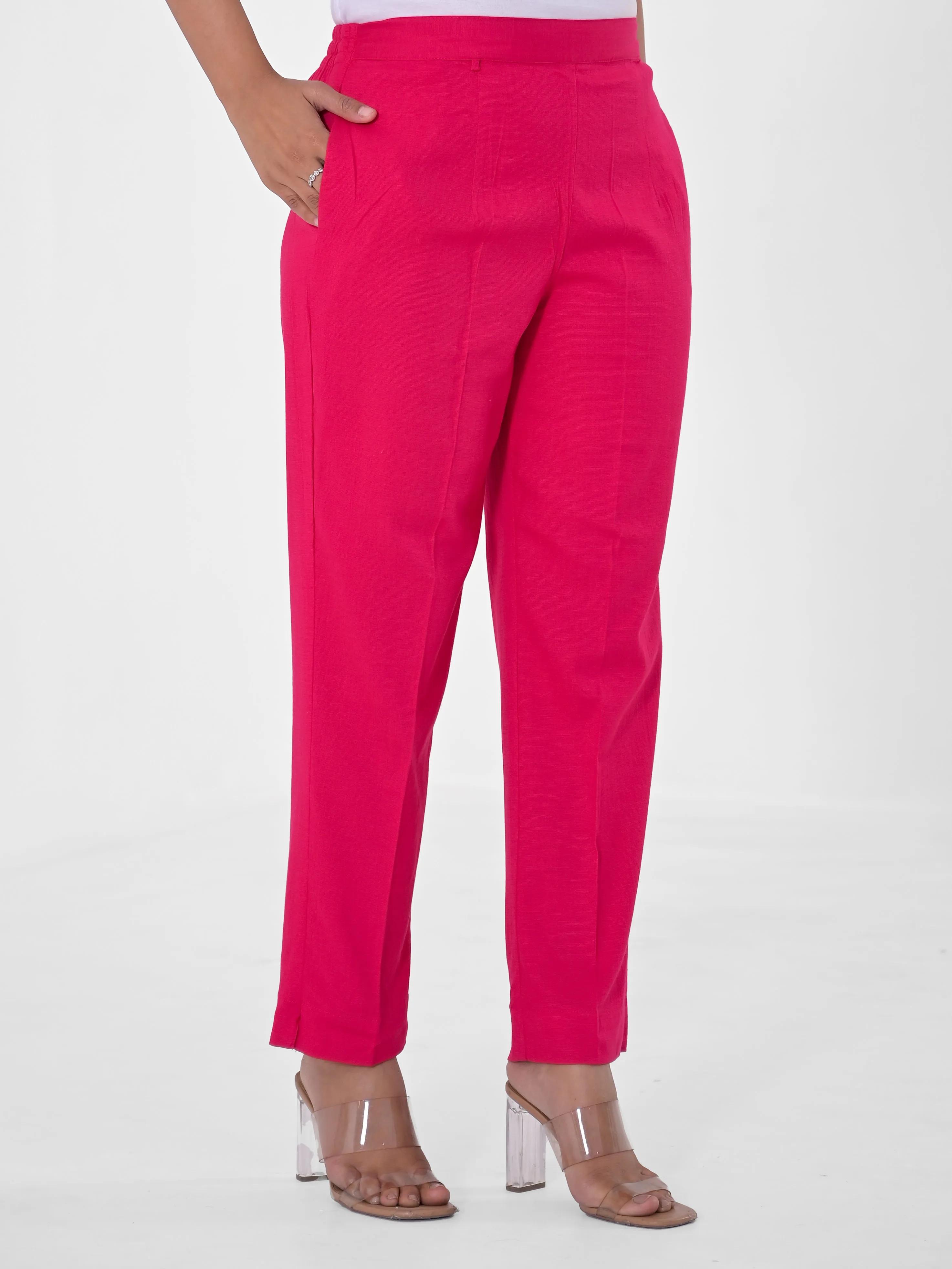 Hot Pink 4-Way Stretchable Pants