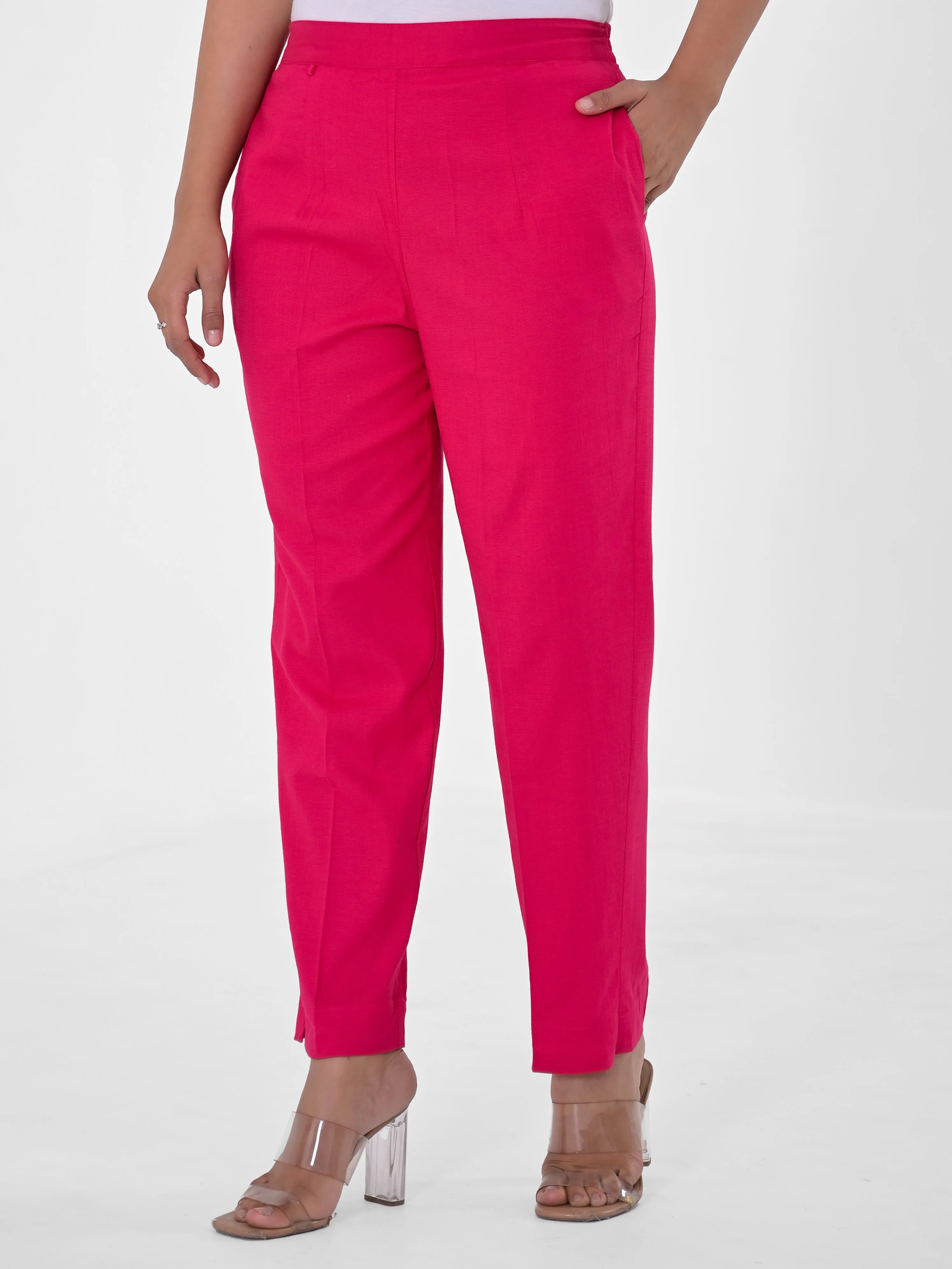 Hot Pink 4-Way Stretchable Pants