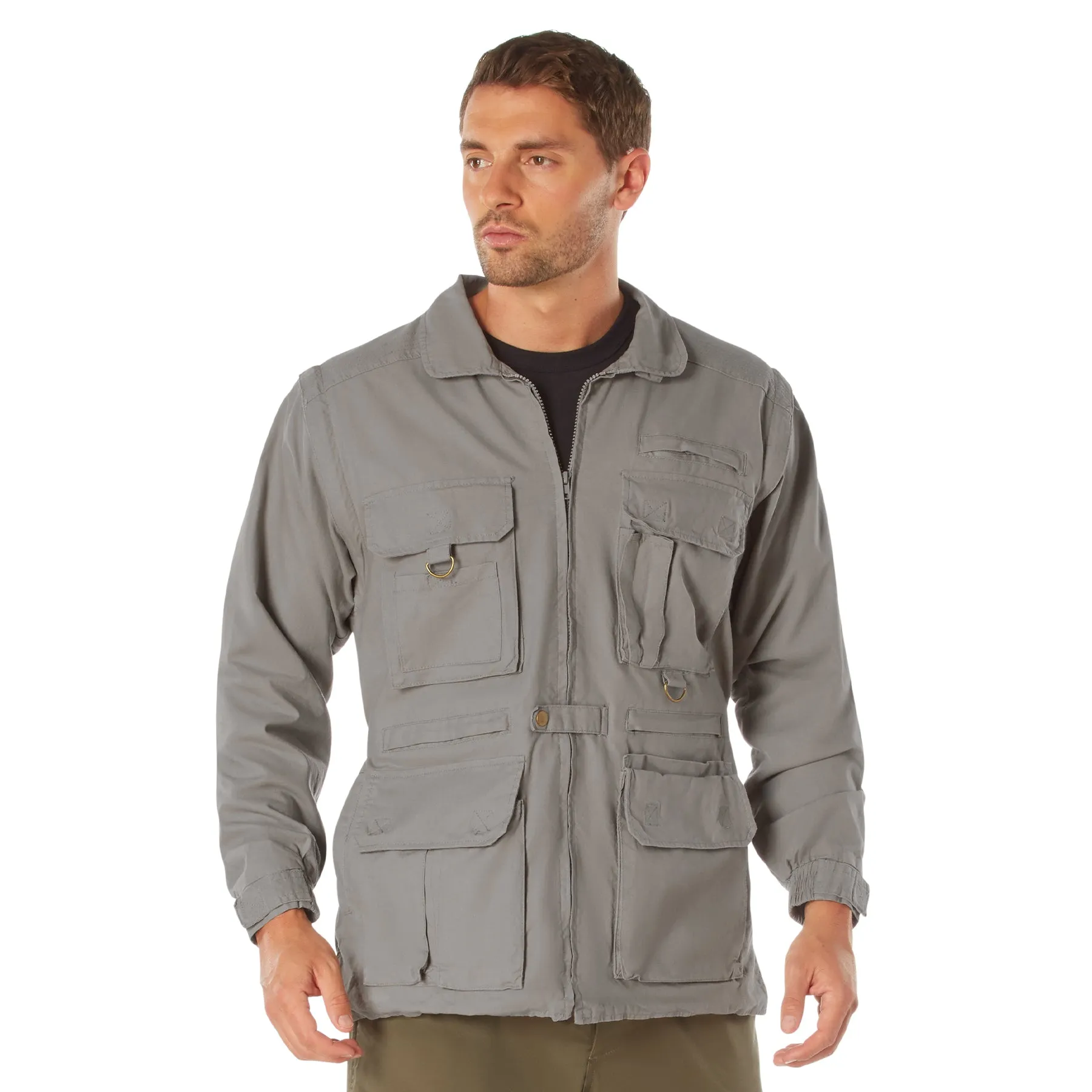 Khaki - Convertible Safari Outback Trailblazer Jacket and Vest