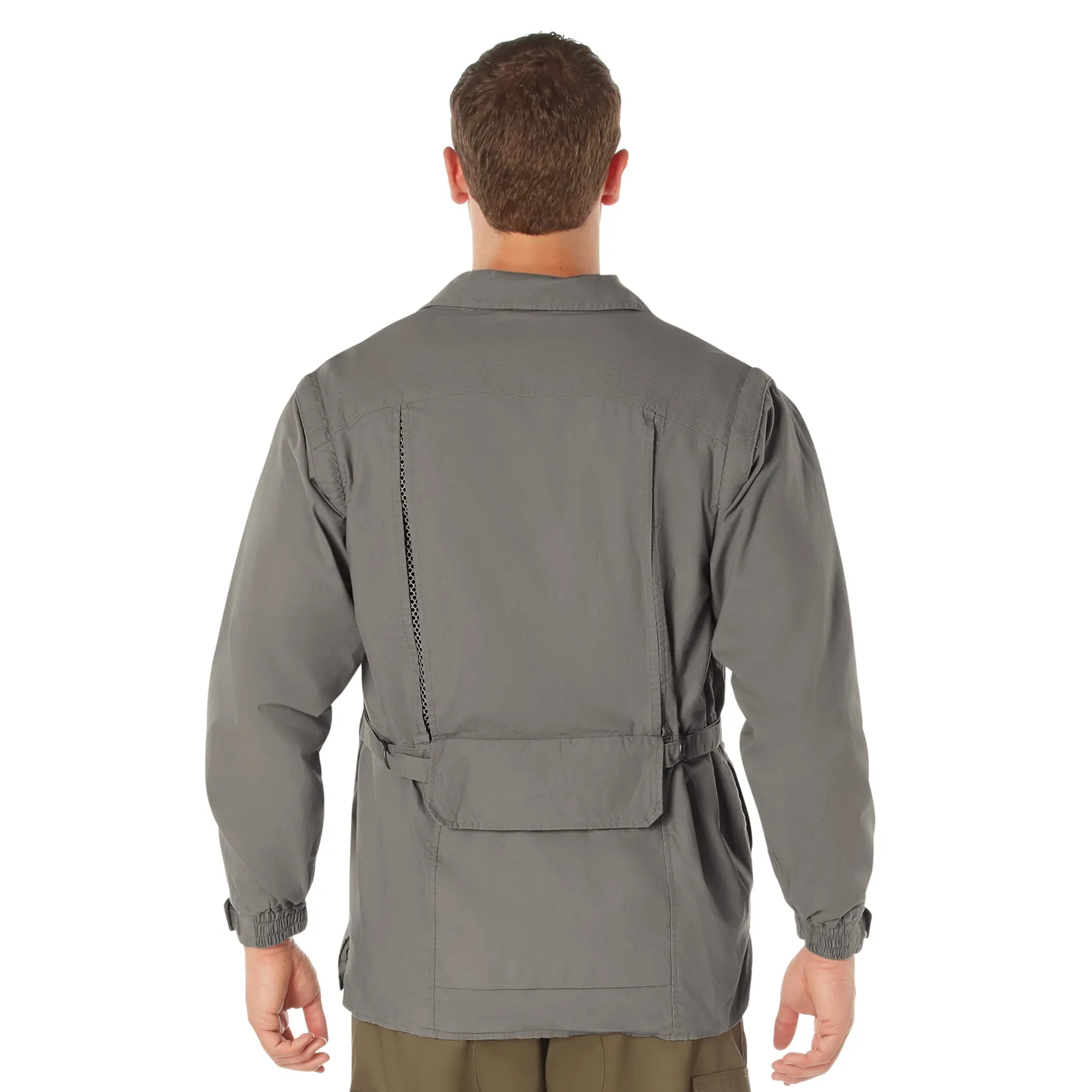 Khaki - Convertible Safari Outback Trailblazer Jacket and Vest