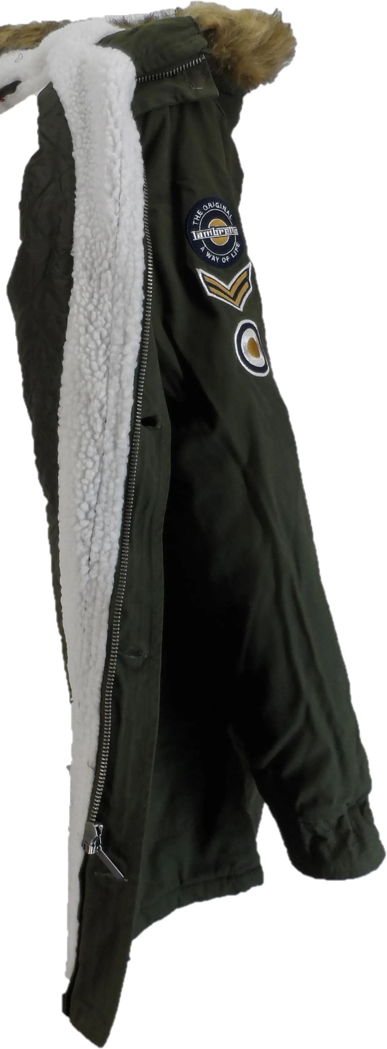 Lambretta Mens Green Retro Fishtail Parka