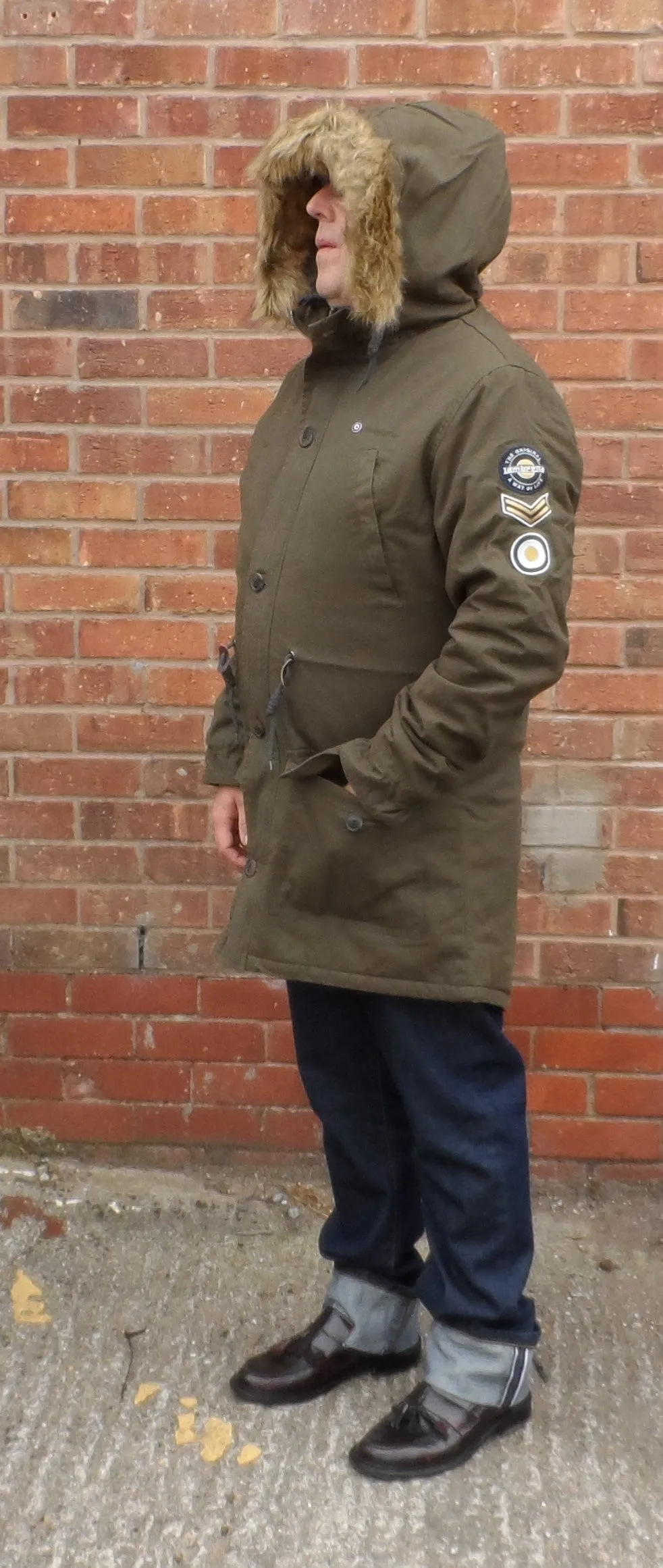 Lambretta Mens Green Retro Fishtail Parka