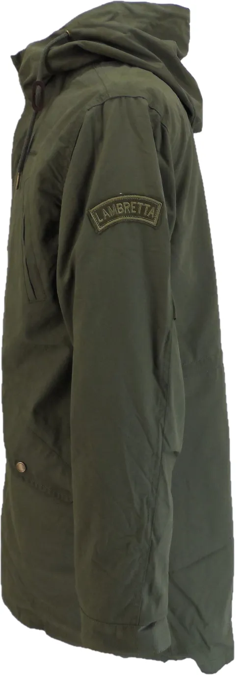 Lambretta Mens Retro Shower Resistant Fishtail Parka