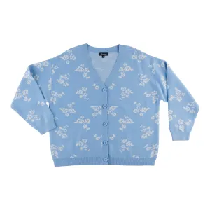 lily morgan Women's Plus V-Neck Jacquard Cardigan