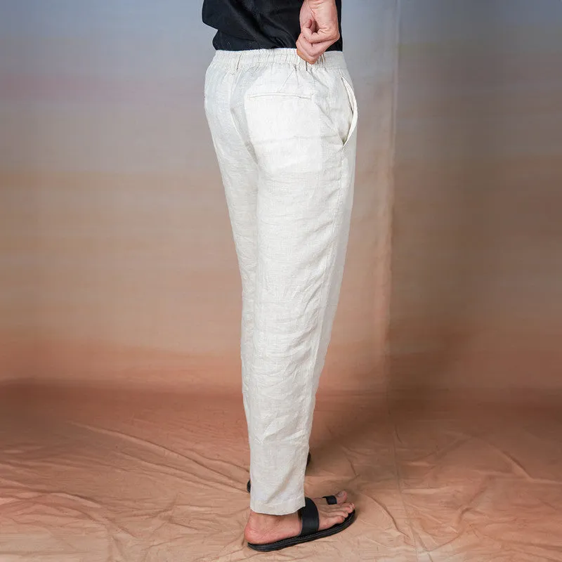 Linen Trouser Pants for Men | Beige
