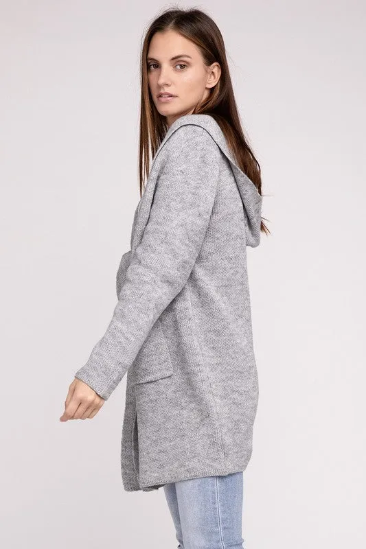 Linnea Hooded Open Front Sweater Cardigan