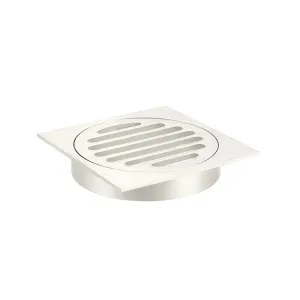 Meir Square Floor Grate Shower Drain 100mm Outlet - Brushed Nickel