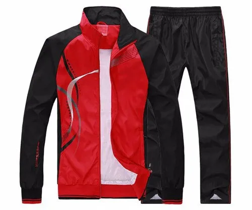Men's Set Spring Autumn Jogging Sportswear Two Piece Sport Suit Jacket Sweatpants Sweatsuit Men Basketball Tracksuit Clothing