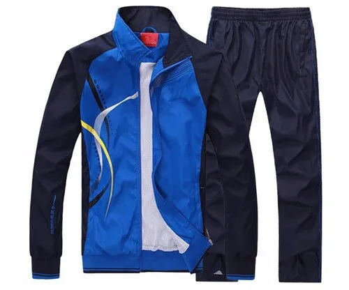 Men's Set Spring Autumn Jogging Sportswear Two Piece Sport Suit Jacket Sweatpants Sweatsuit Men Basketball Tracksuit Clothing