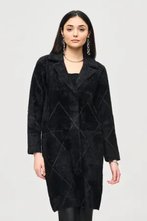 Notched Collared Coat Style 233951 │ Black