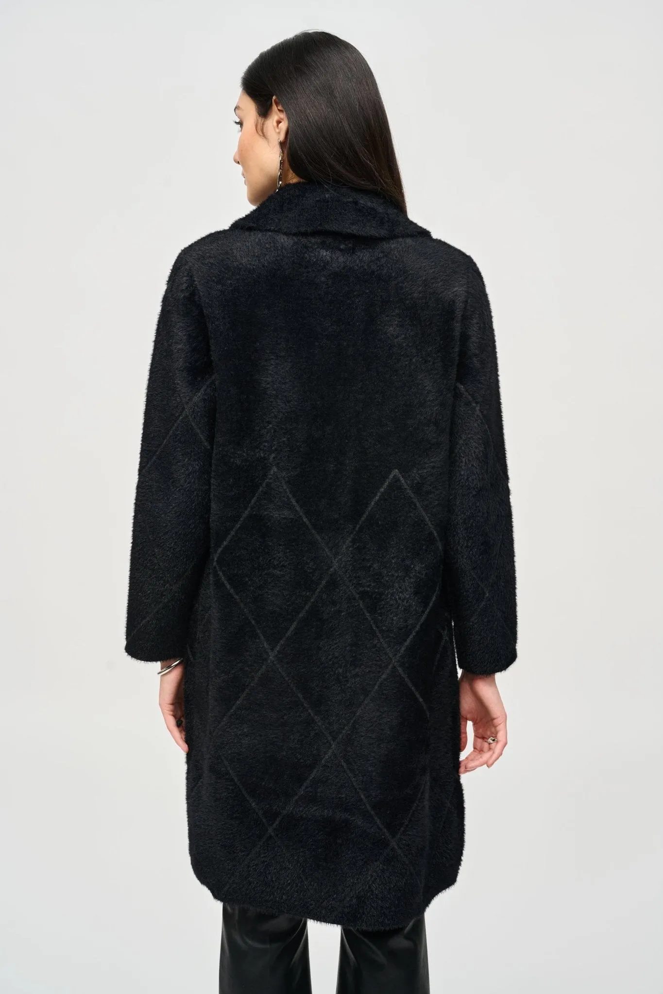 Notched Collared Coat Style 233951 │ Black