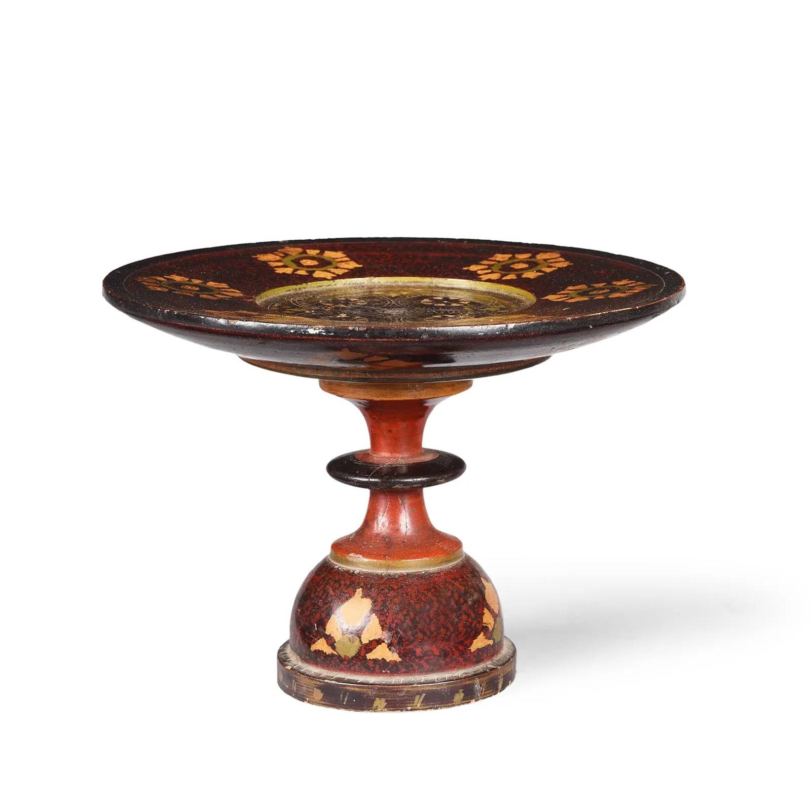 Old Scratchwork Lacquer Stand From Sindh - Ca 1920