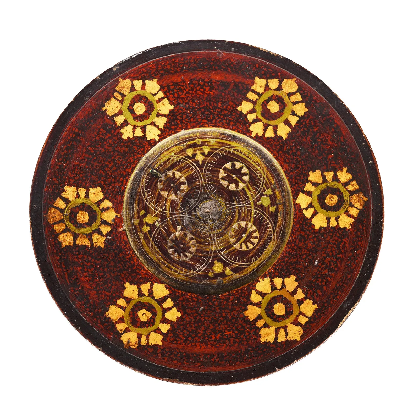 Old Scratchwork Lacquer Stand From Sindh - Ca 1920