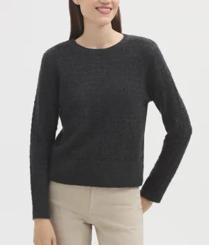 Openwork Sweater in Charcoal