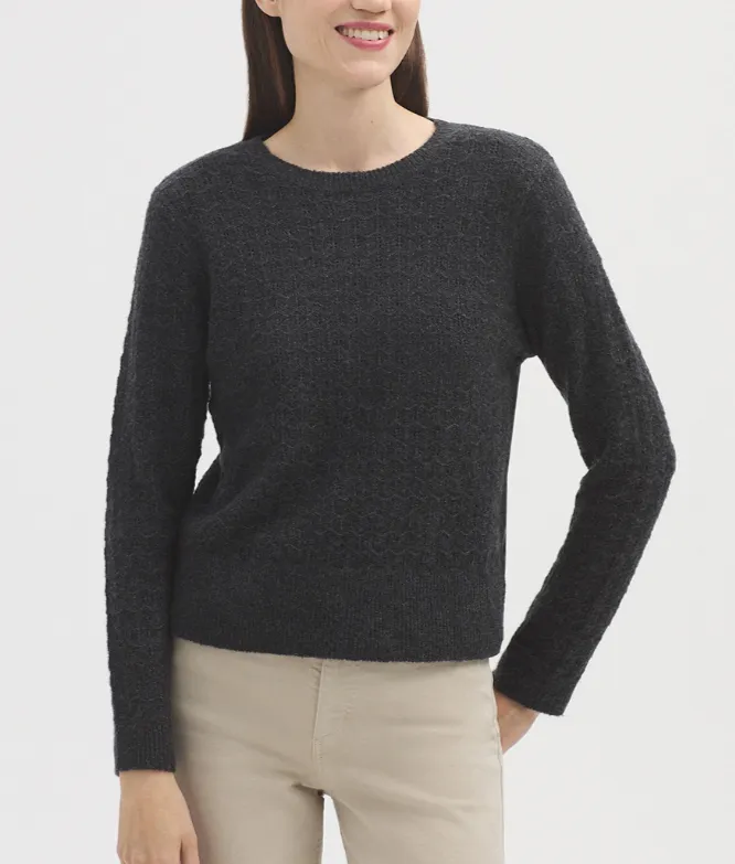 Openwork Sweater in Charcoal