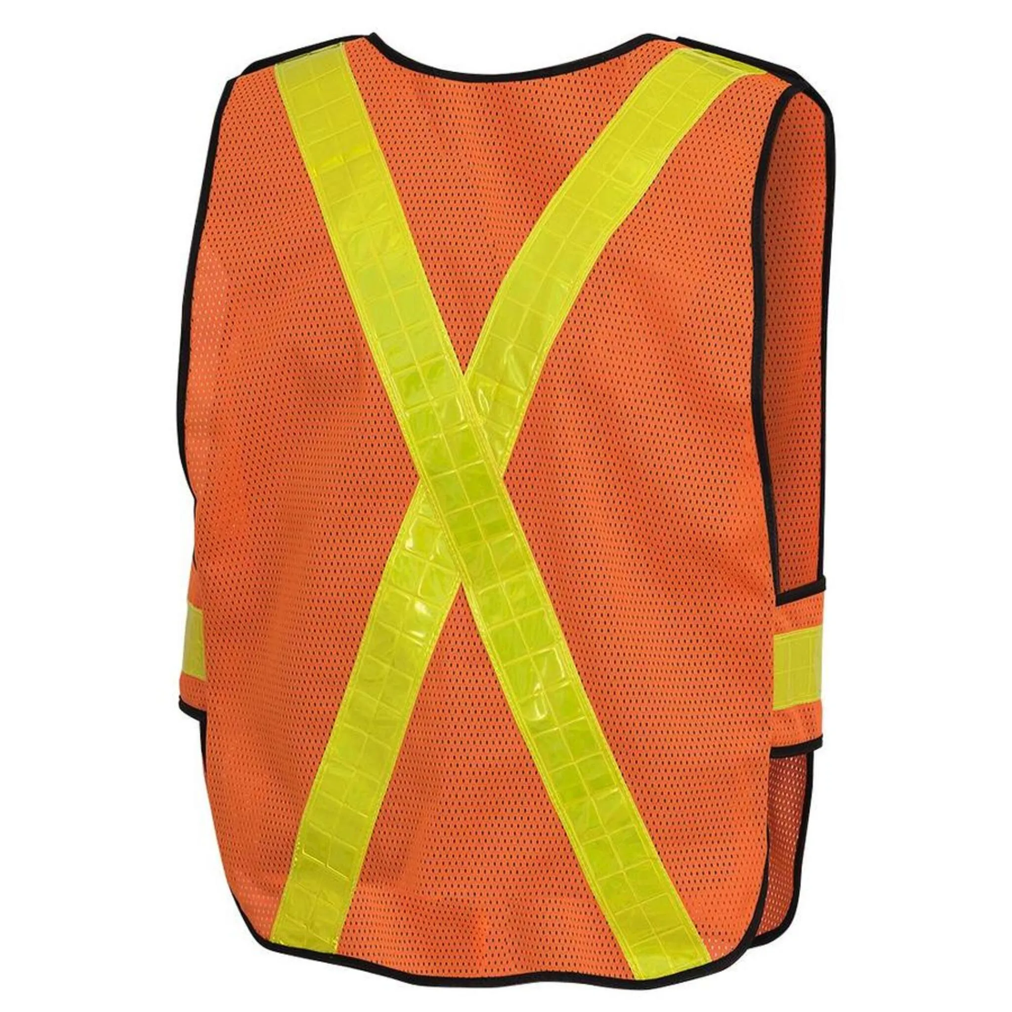 Pioneer Hi Vis Tearaway Safety Vest, All-Purpose Poly/Mesh, Reflective PVC Tape, 5-Point Tearaway, One Size Fits All, Enhanced Visibility