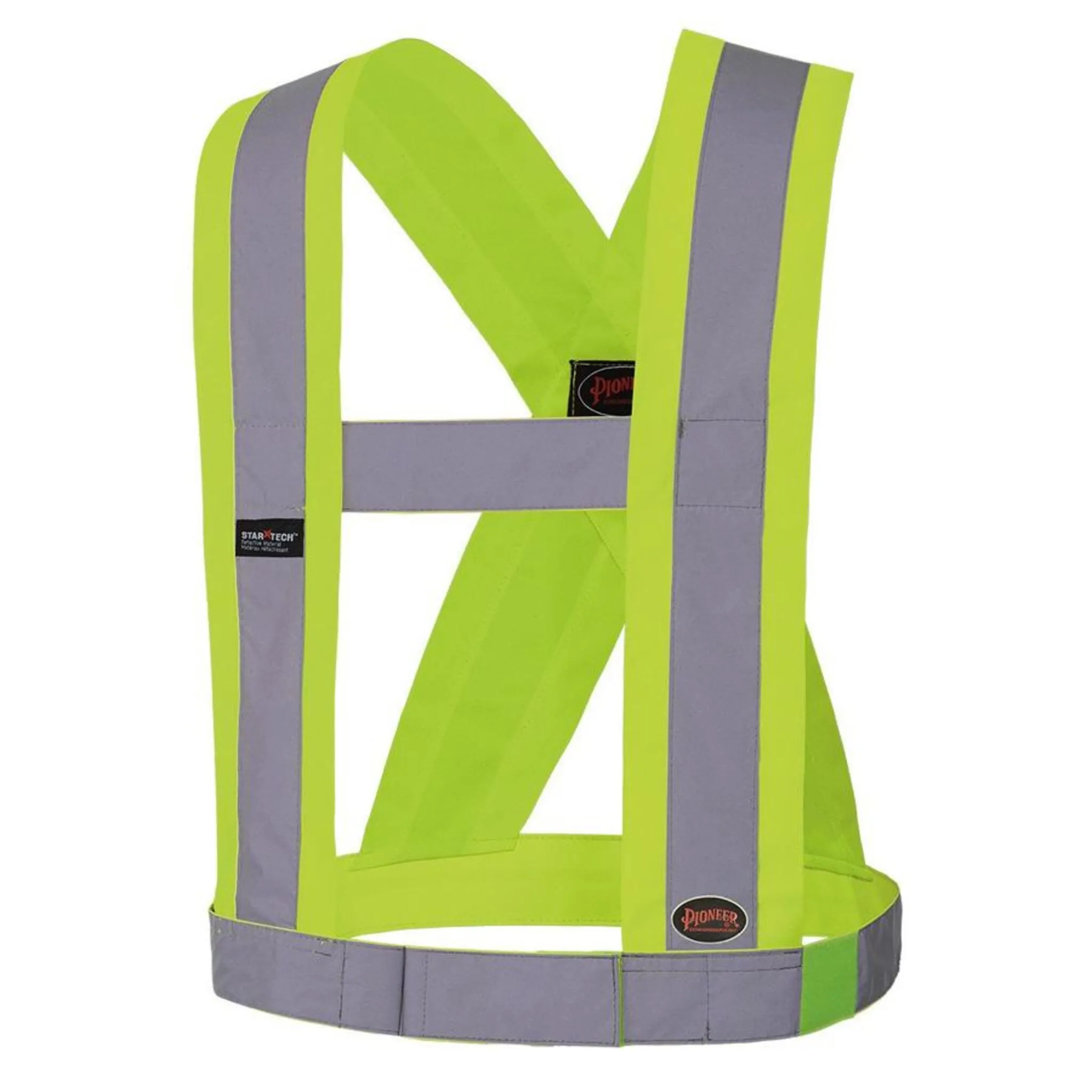 Pioneer Men's Hi Vis Safety Sash - CSA Certified, 4" Wide, Adjustable, Reflective Tape, Lightweight, Durable High Visibility Gear | One Size Fits All