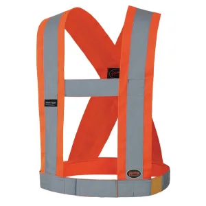 Pioneer Men's Hi Vis Safety Sash - CSA Certified, 4" Wide, Adjustable, Reflective Tape, Lightweight, Durable High Visibility Gear | One Size Fits All