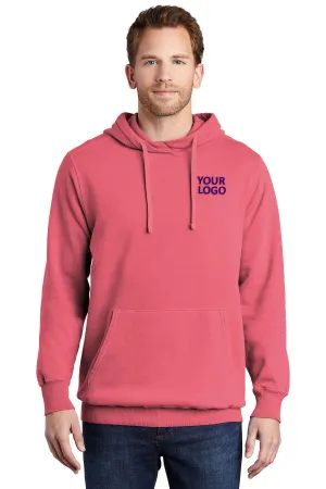 Port & Company Pigment Dyed Branded Hoodies, Fruit Punch