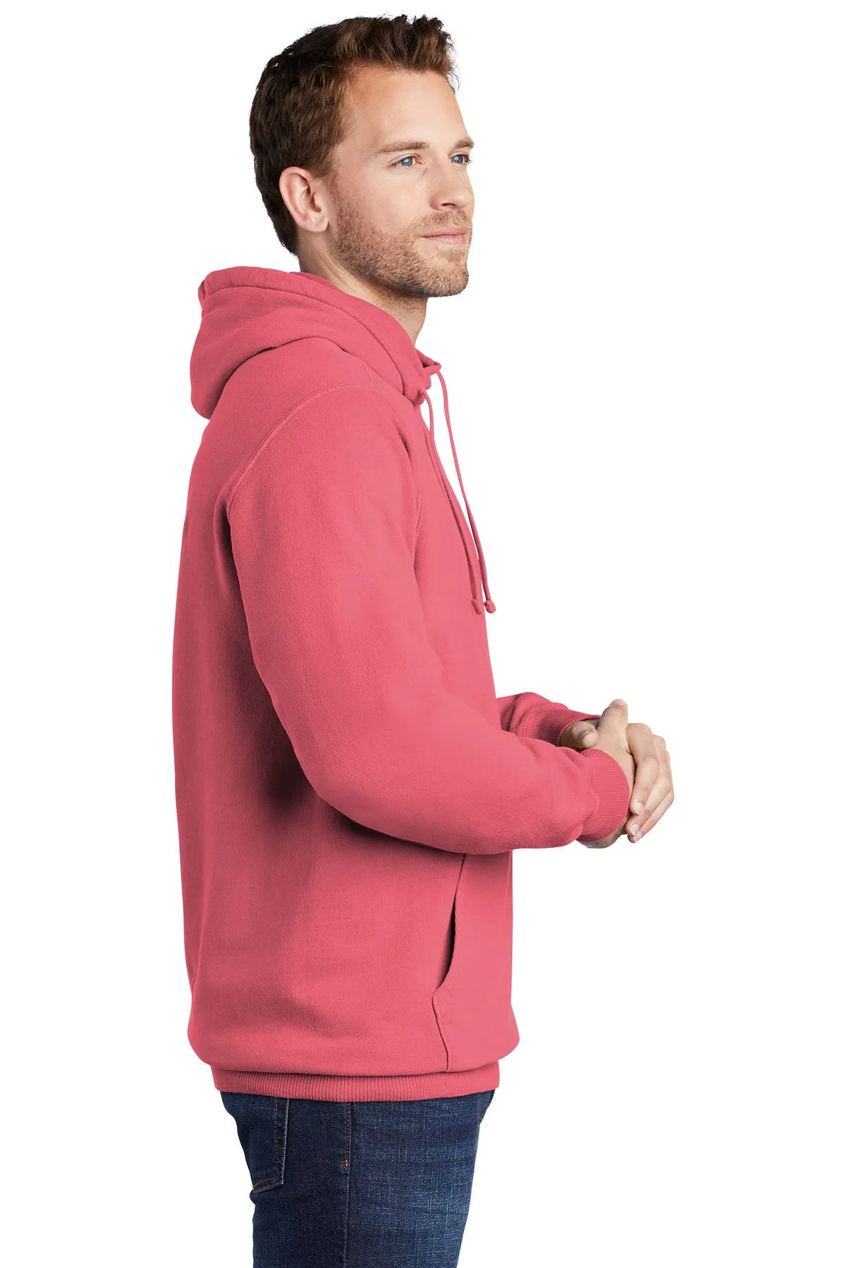 Port & Company Pigment Dyed Branded Hoodies, Fruit Punch