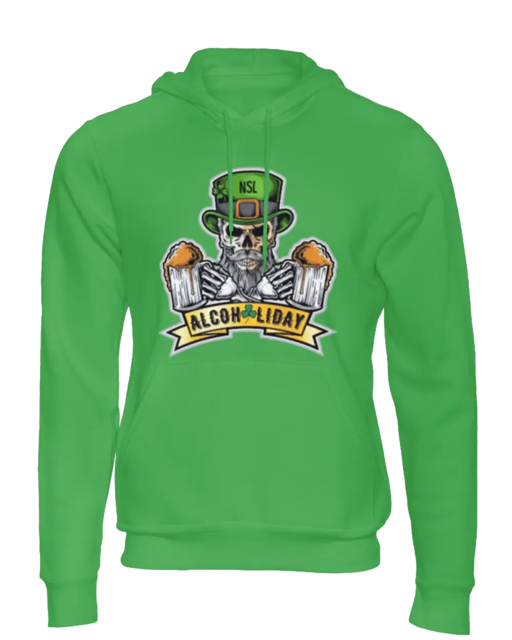 Saint Patrick Bearded Skull Men's Hoodie