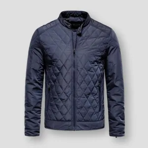 Sky Madrid Quilted Zipper Jacket
